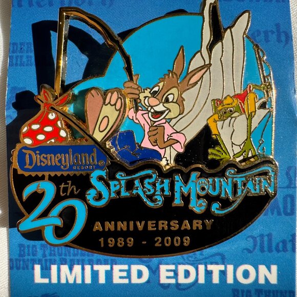 NWT Disneyland Celebrate the Mountains Splash Mountain Brer Rabbit Brer Frog Pin - Picture 2 of 15